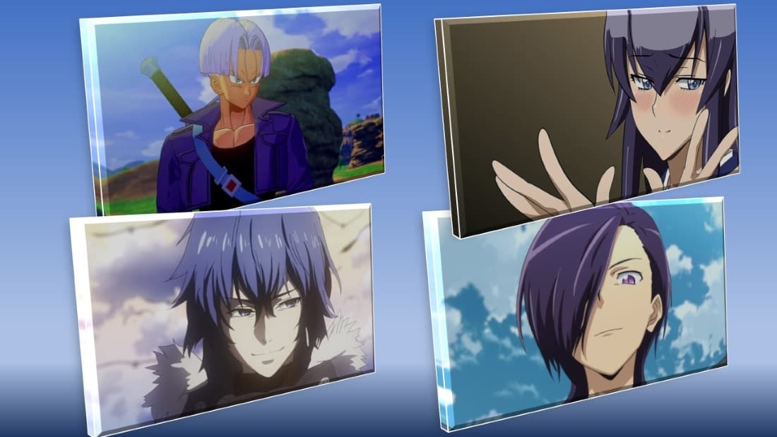 8 iconic anime characters with purple hair