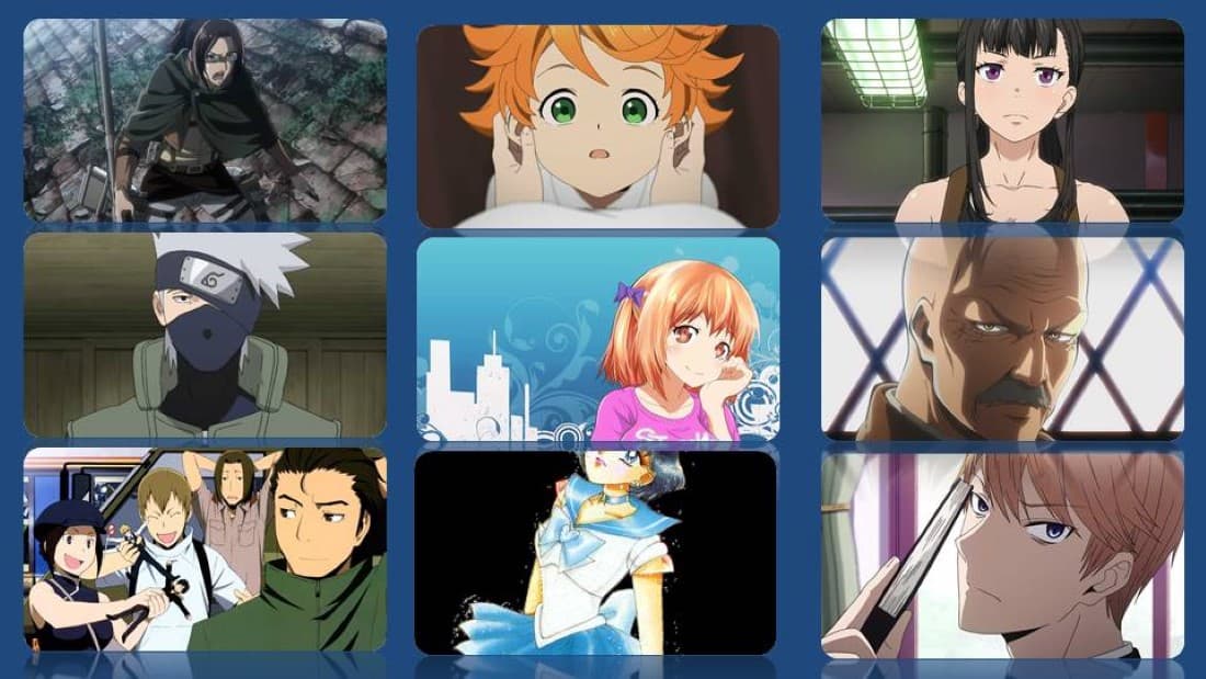 5 introvert anime characters and 5 extroverts