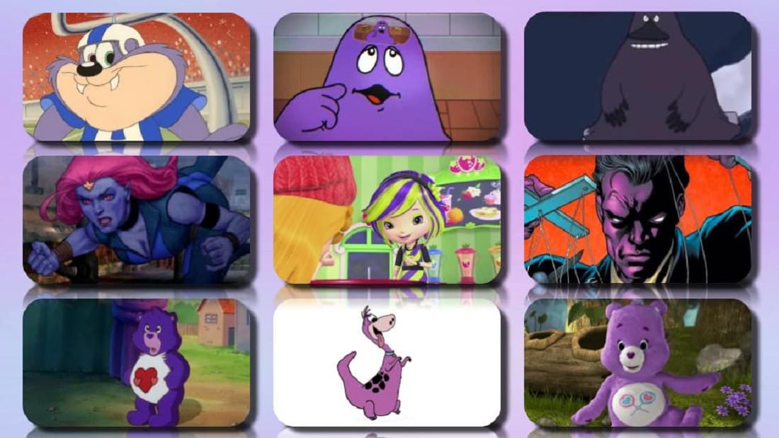 purple characters